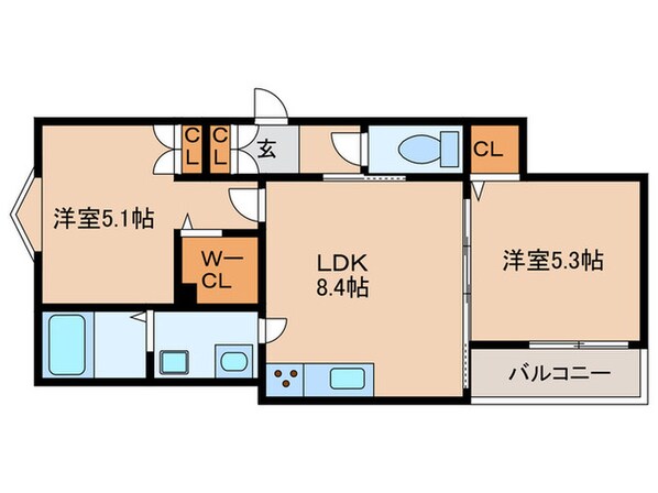 ラモーナ諸福Ⅰの物件間取画像